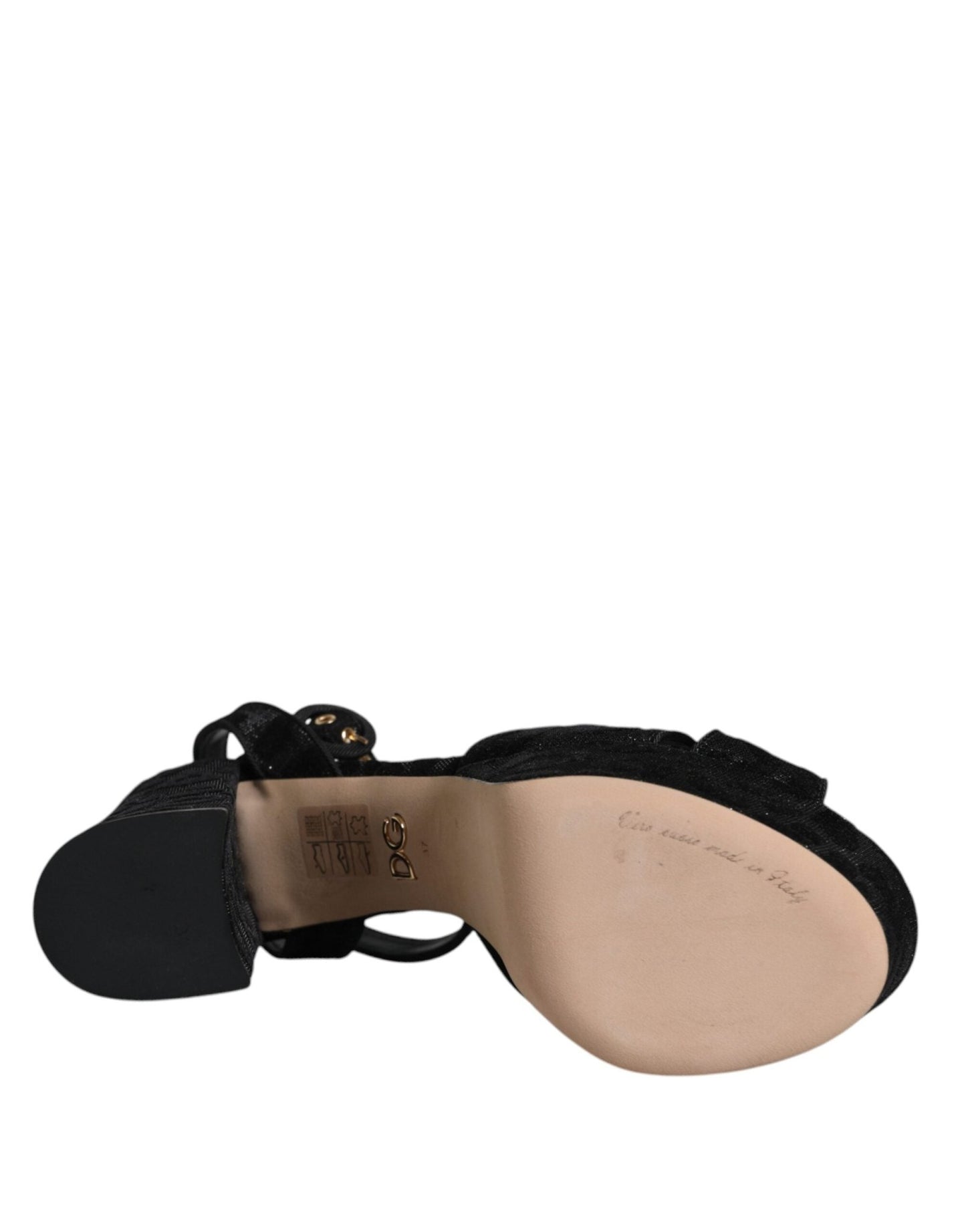 Dolce & Gabbana Black Leopard Platform Heels Sandals Shoes - SMARTMARTNZ