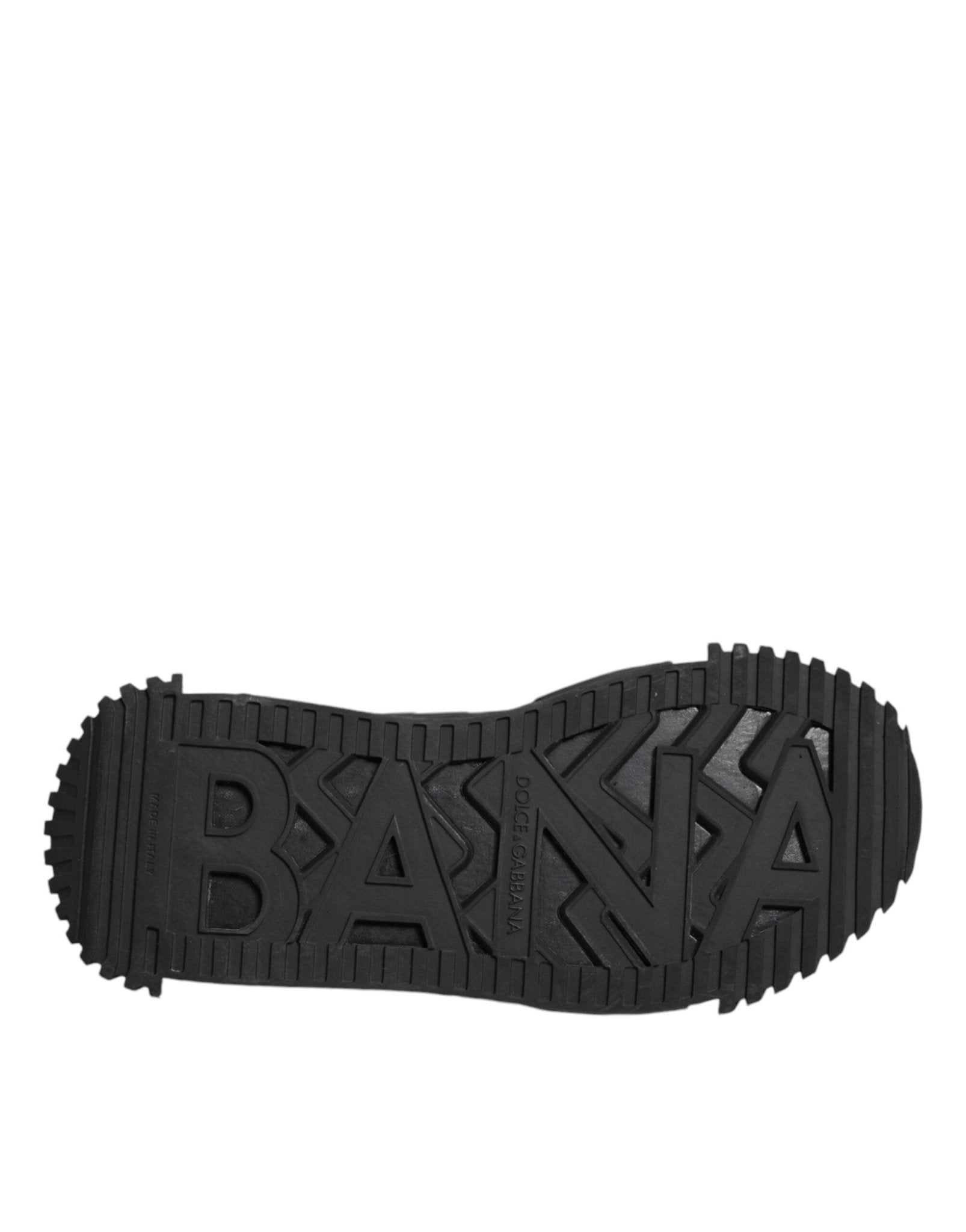 Dolce & Gabbana Black Logo Lace Up Low Top NS1 Sneakers Shoes - SMARTMARTNZ