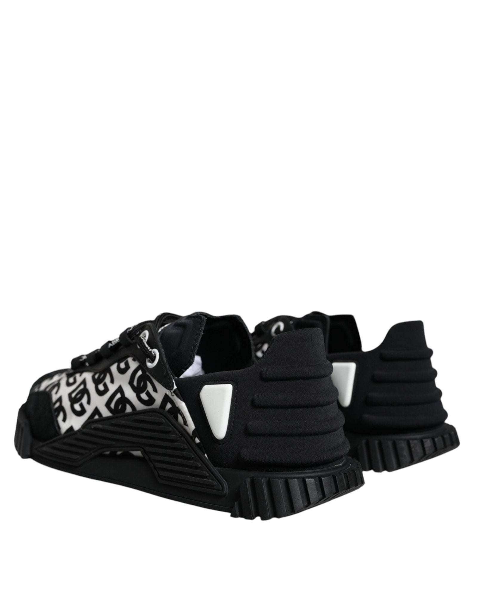 Dolce & Gabbana Black Logo Lace Up Low Top NS1 Sneakers Shoes - SMARTMARTNZ
