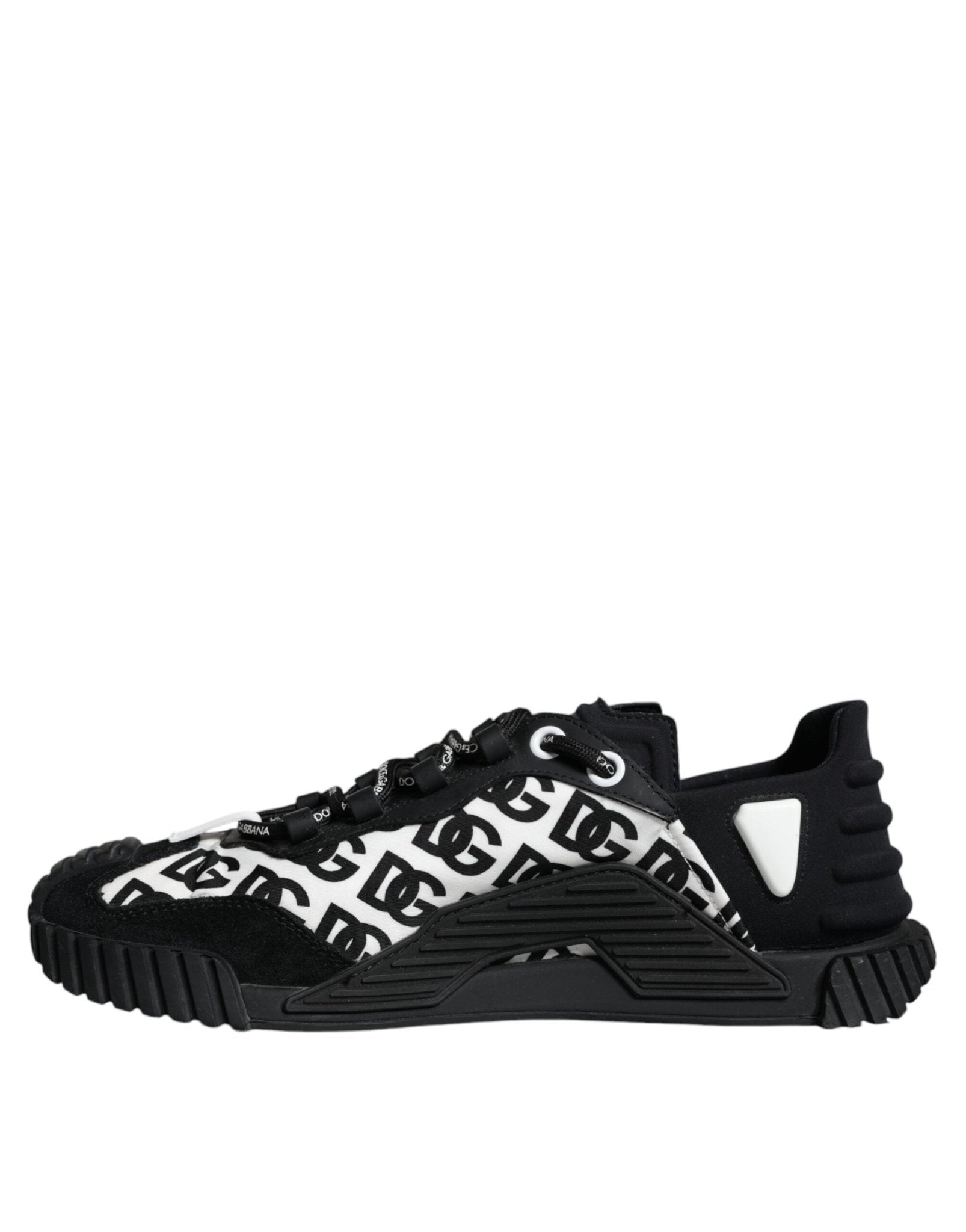 Dolce & Gabbana Black Logo Lace Up Low Top NS1 Sneakers Shoes - SMARTMARTNZ