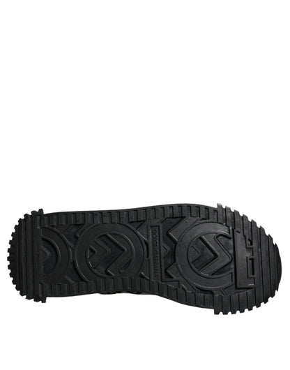 Dolce & Gabbana Black Logo Lace Up Low Top NS1 Sneakers Shoes - SMARTMARTNZ