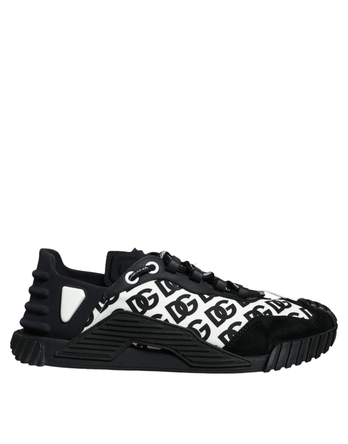 Dolce & Gabbana Black Logo Lace Up Low Top NS1 Sneakers Shoes - SMARTMARTNZ