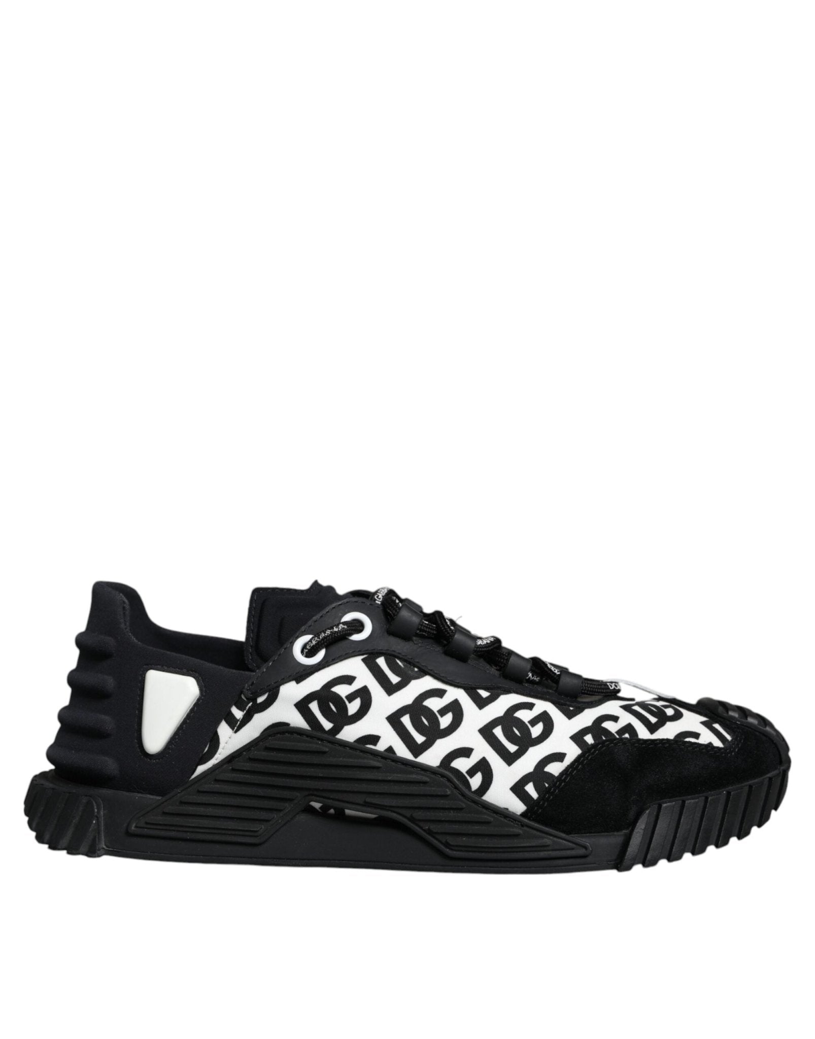 Dolce & Gabbana Black Logo Lace Up Low Top NS1 Sneakers Shoes - SMARTMARTNZ