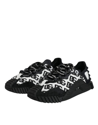 Dolce & Gabbana Black Logo Lace Up Low Top NS1 Sneakers Shoes - SMARTMARTNZ