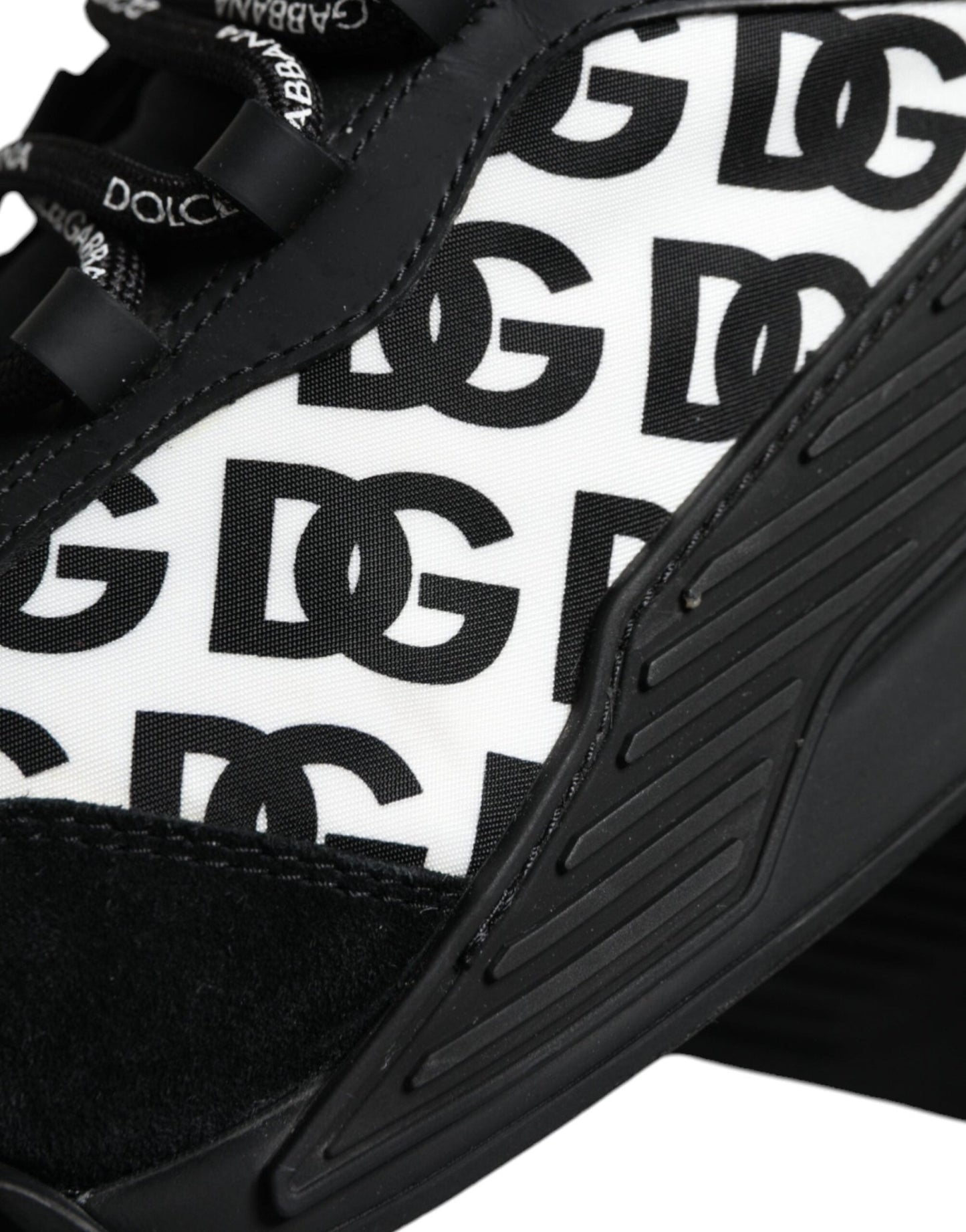 Dolce & Gabbana Black Logo Lace Up Low Top NS1 Sneakers Shoes - SMARTMARTNZ