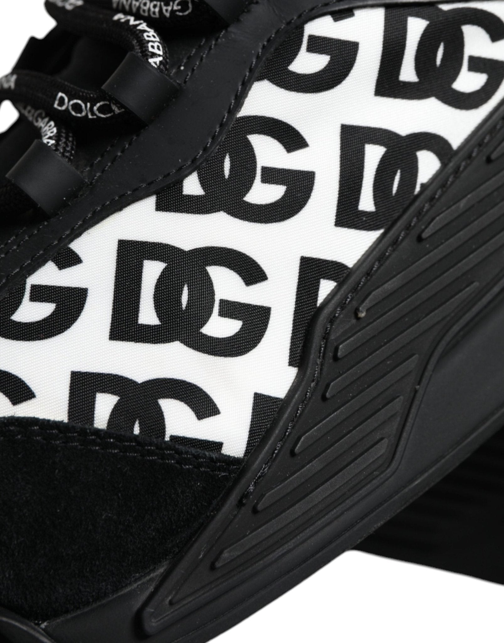 Dolce & Gabbana Black Logo Lace Up Low Top NS1 Sneakers Shoes - SMARTMARTNZ