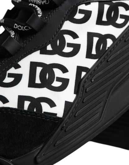 Dolce & Gabbana Black Logo Lace Up Low Top NS1 Sneakers Shoes - SMARTMARTNZ