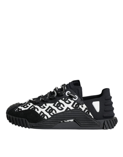 Dolce & Gabbana Black Logo Lace Up Low Top NS1 Sneakers Shoes - SMARTMARTNZ