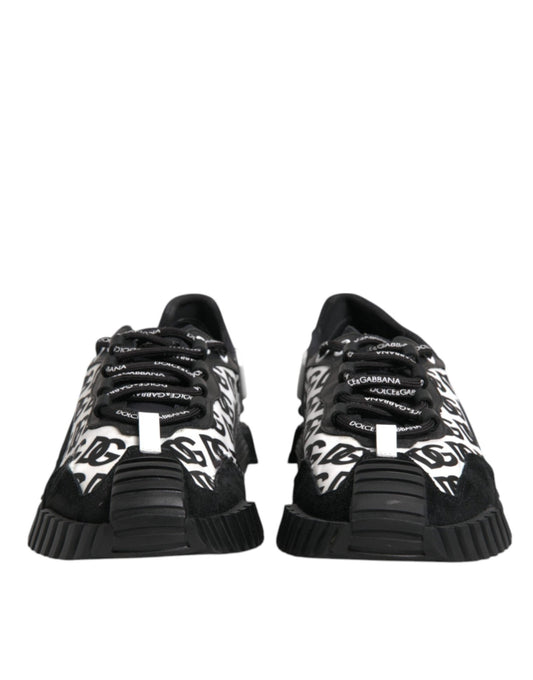 Dolce & Gabbana Black Logo Nylon Low Top NS1 Sneakers Shoes - SMARTMARTNZ