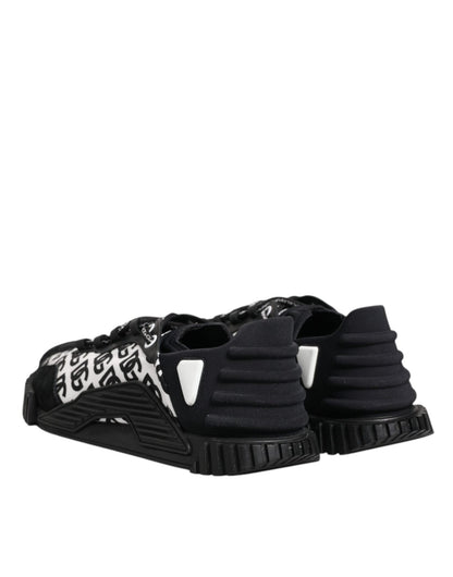 Dolce & Gabbana Black Logo Nylon Low Top NS1 Sneakers Shoes - SMARTMARTNZ