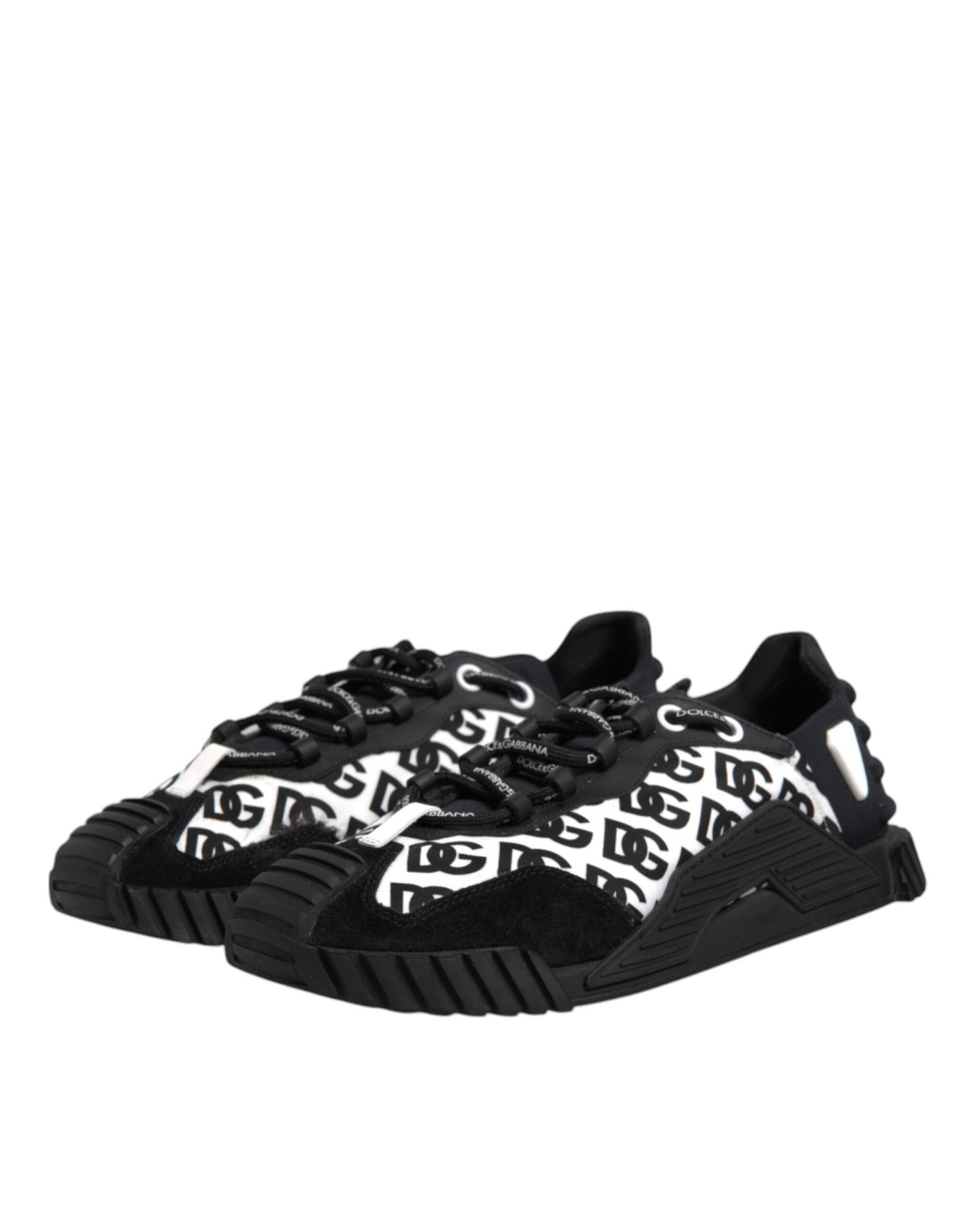Dolce & Gabbana Black Logo Nylon Low Top NS1 Sneakers Shoes - SMARTMARTNZ