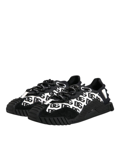 Dolce & Gabbana Black Logo Nylon Low Top NS1 Sneakers Shoes - SMARTMARTNZ