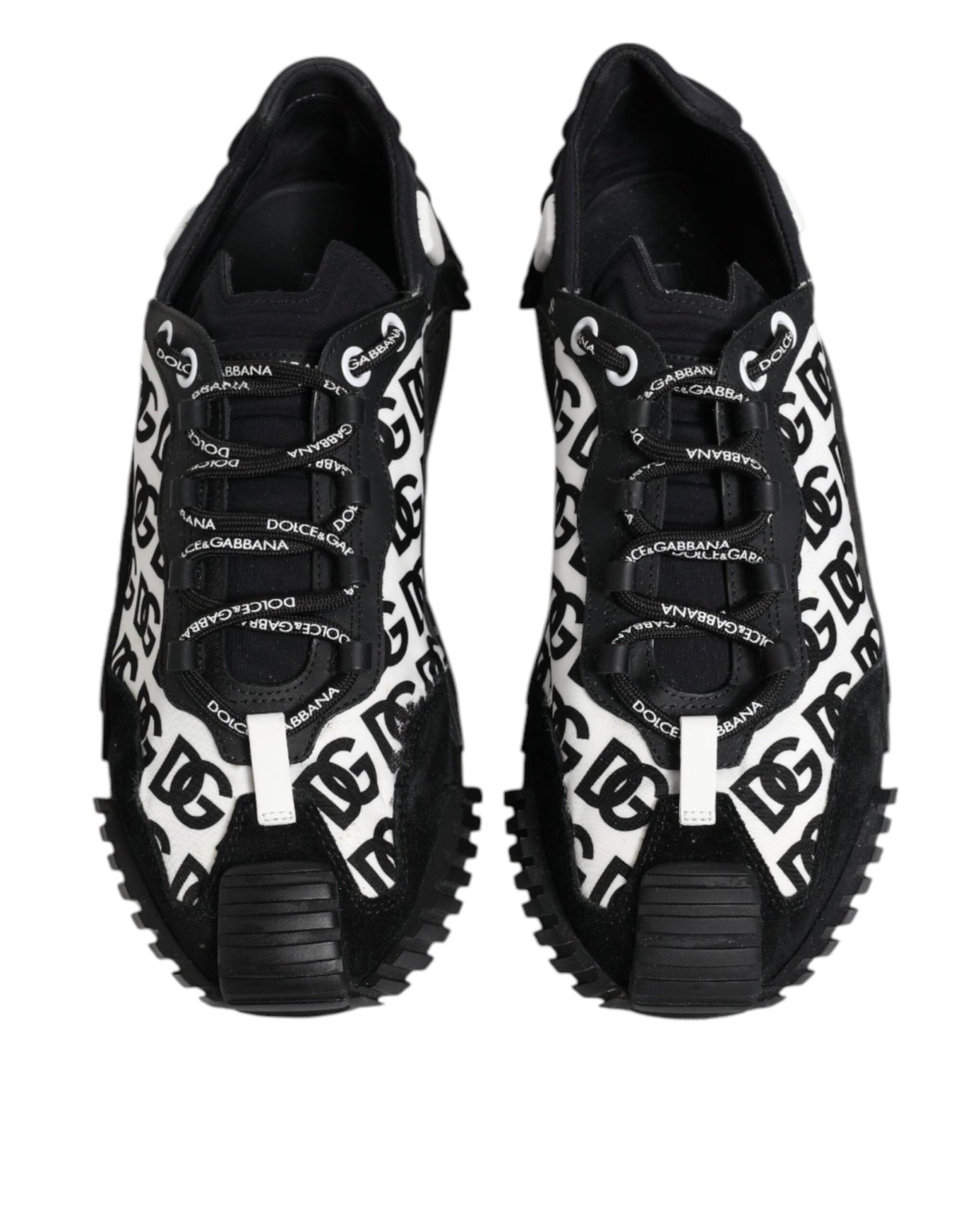 Dolce & Gabbana Black Logo Nylon Low Top NS1 Sneakers Shoes - SMARTMARTNZ