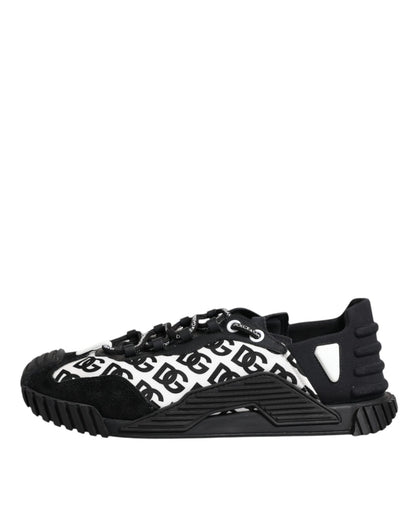 Dolce & Gabbana Black Logo Nylon Low Top NS1 Sneakers Shoes - SMARTMARTNZ