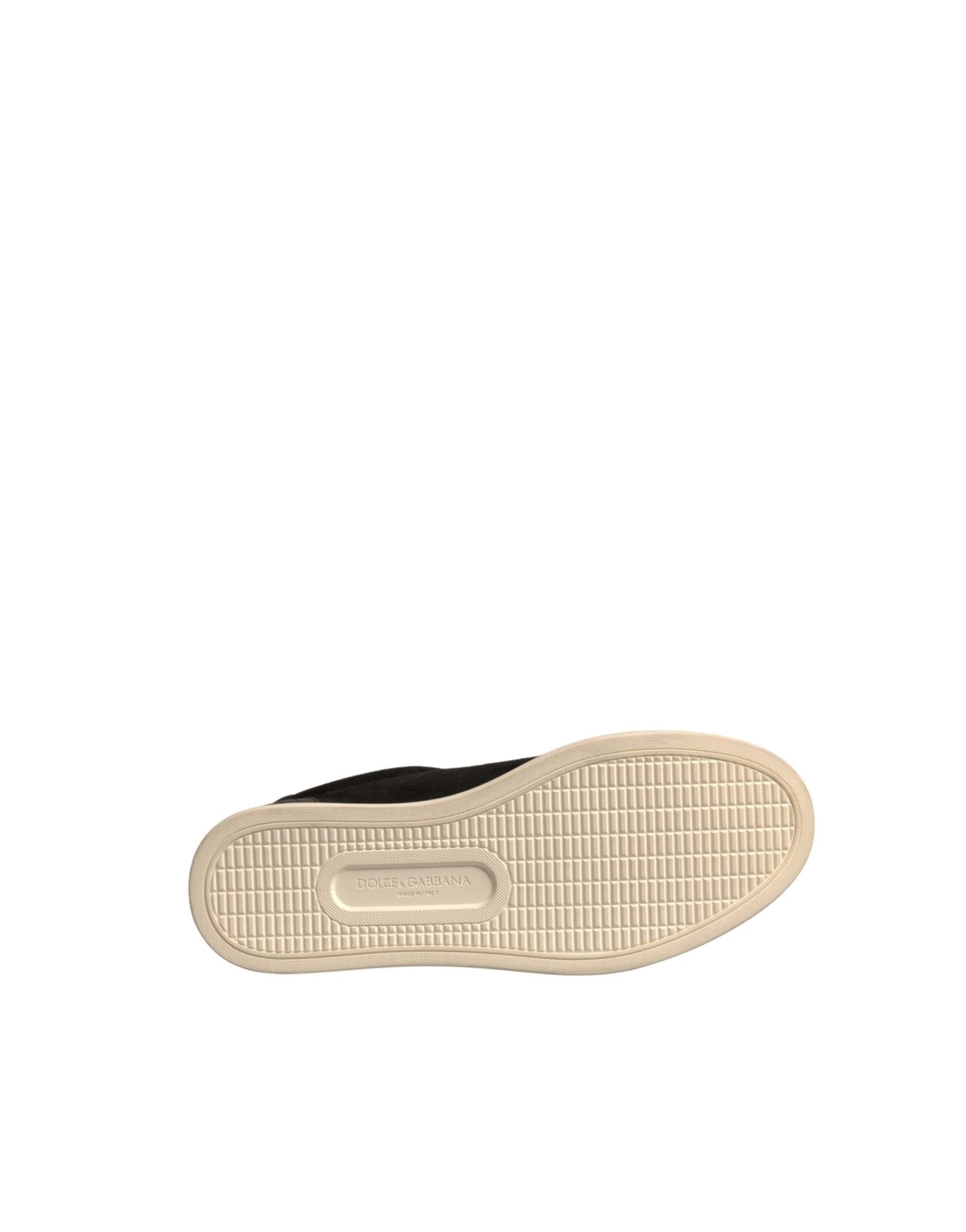 Dolce & Gabbana Black Logo Suede Leather Men Sneakers Shoes - SMARTMARTNZ
