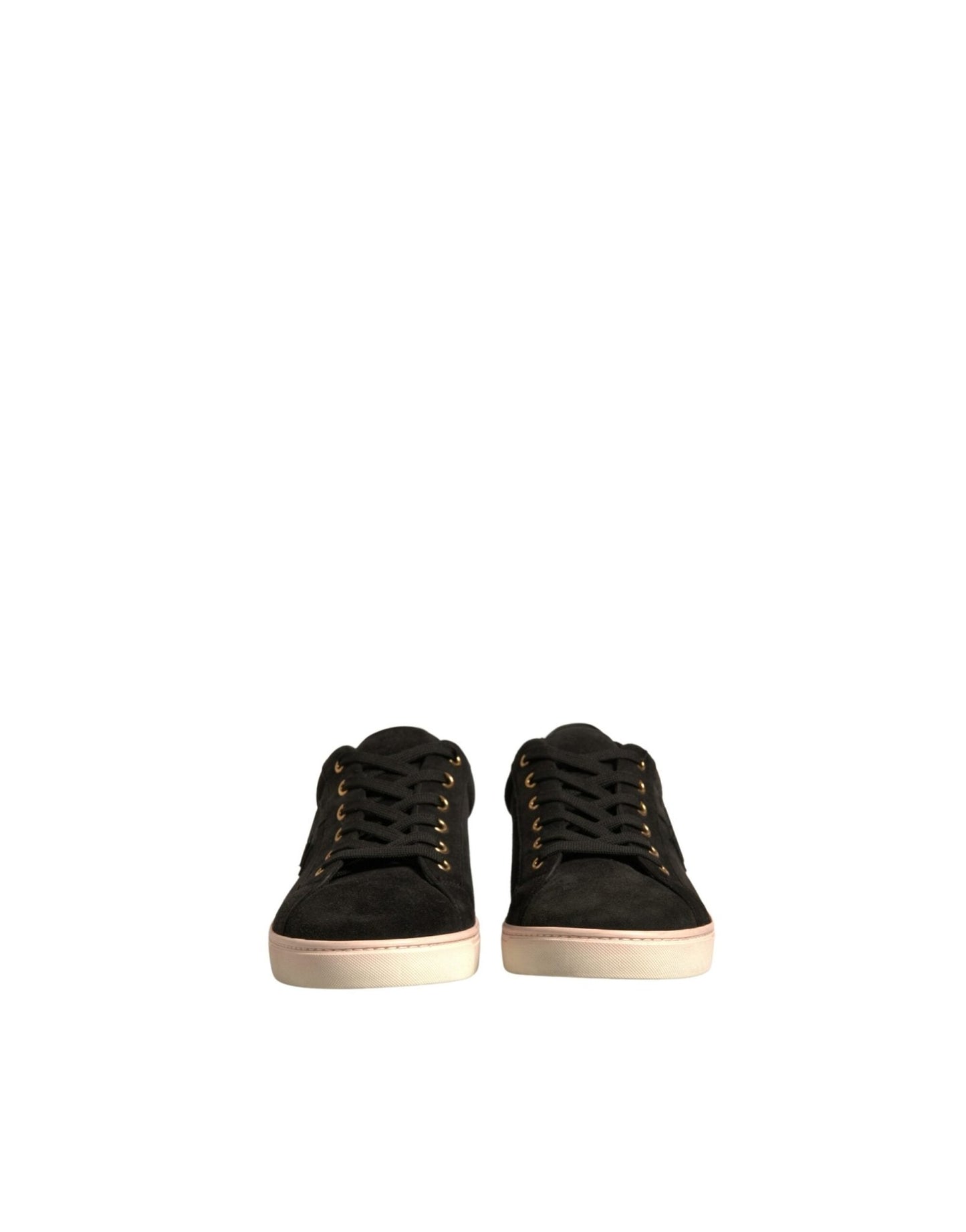 Dolce & Gabbana Black Logo Suede Leather Men Sneakers Shoes - SMARTMARTNZ