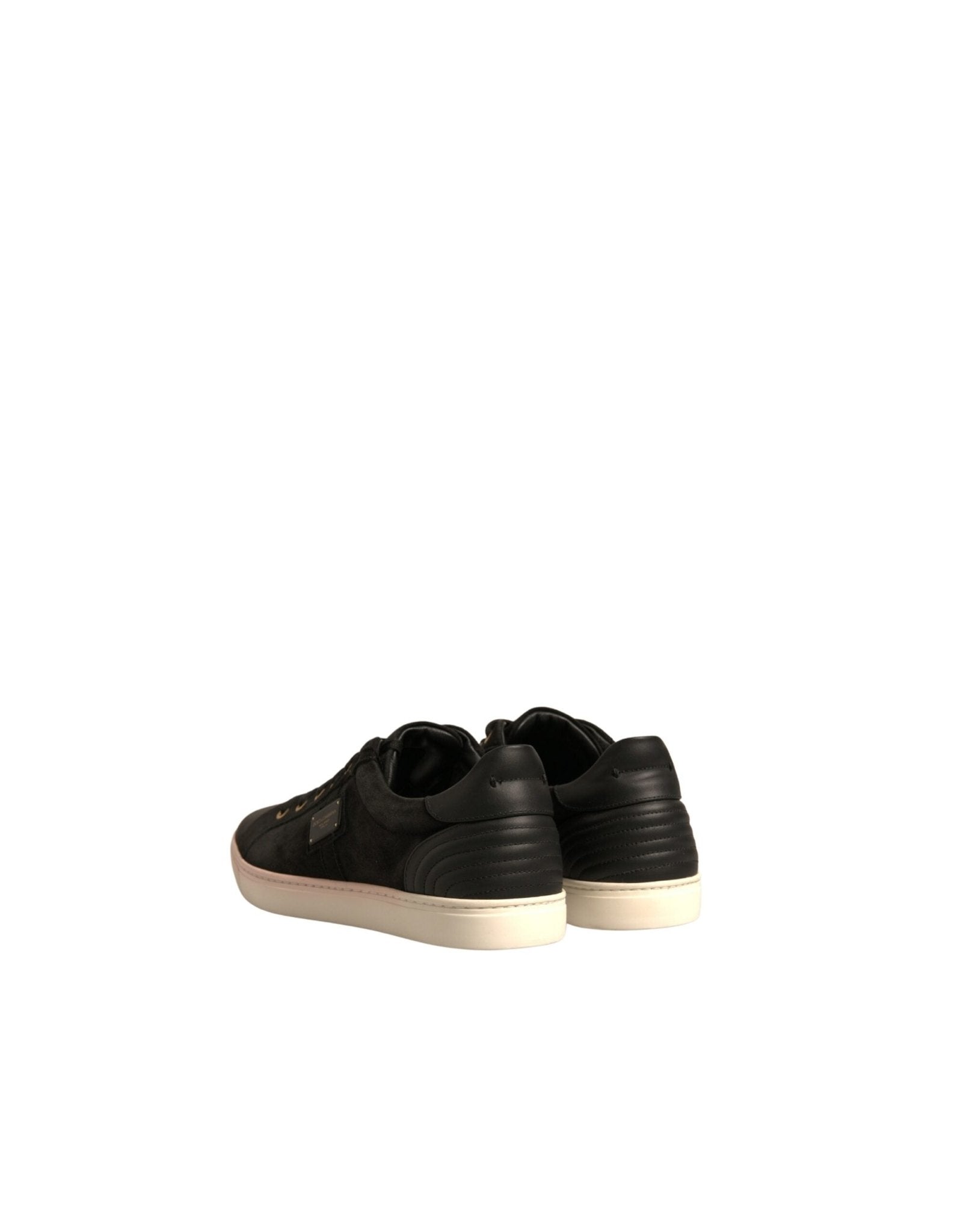 Dolce & Gabbana Black Logo Suede Leather Men Sneakers Shoes - SMARTMARTNZ