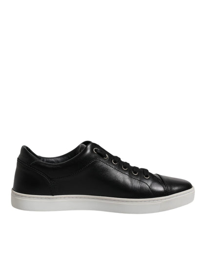 Dolce & Gabbana Black London Nappa Leather Men Sneakers Shoes - SMARTMARTNZ