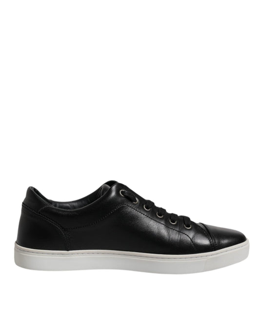 Dolce & Gabbana Black London Nappa Leather Men Sneakers Shoes - SMARTMARTNZ