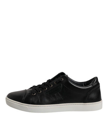 Dolce & Gabbana Black London Nappa Leather Men Sneakers Shoes - SMARTMARTNZ
