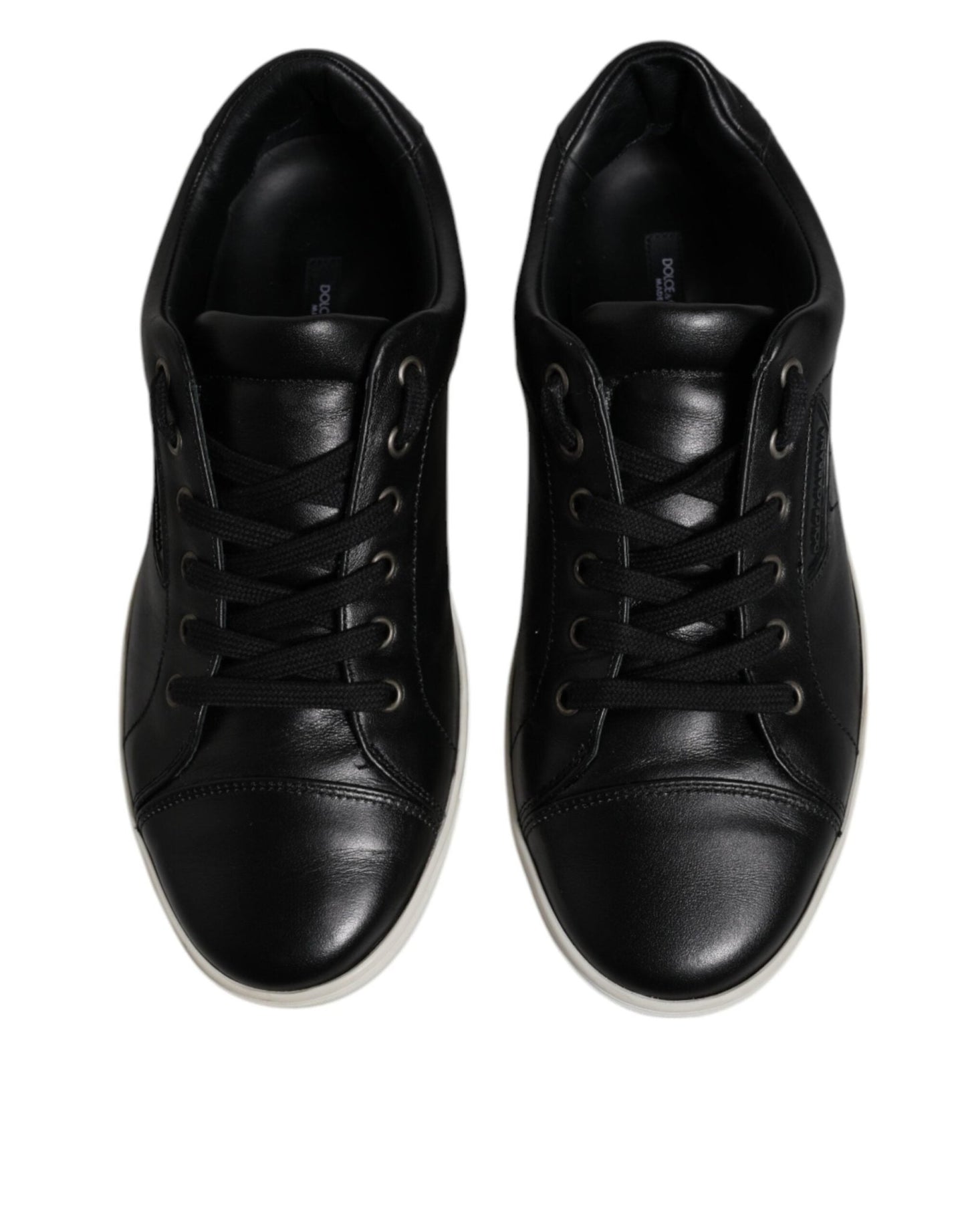 Dolce & Gabbana Black London Nappa Leather Men Sneakers Shoes - SMARTMARTNZ