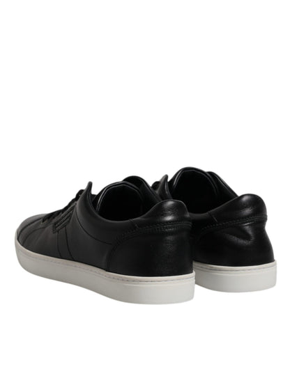 Dolce & Gabbana Black London Nappa Leather Men Sneakers Shoes - SMARTMARTNZ
