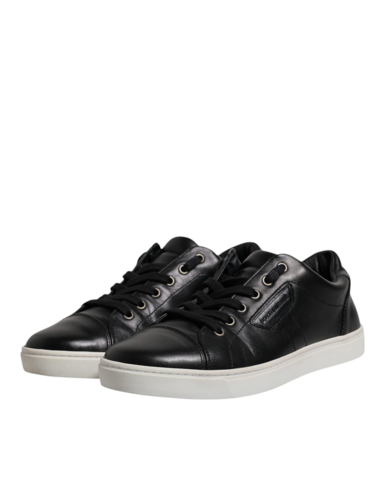 Dolce & Gabbana Black London Nappa Leather Men Sneakers Shoes - SMARTMARTNZ