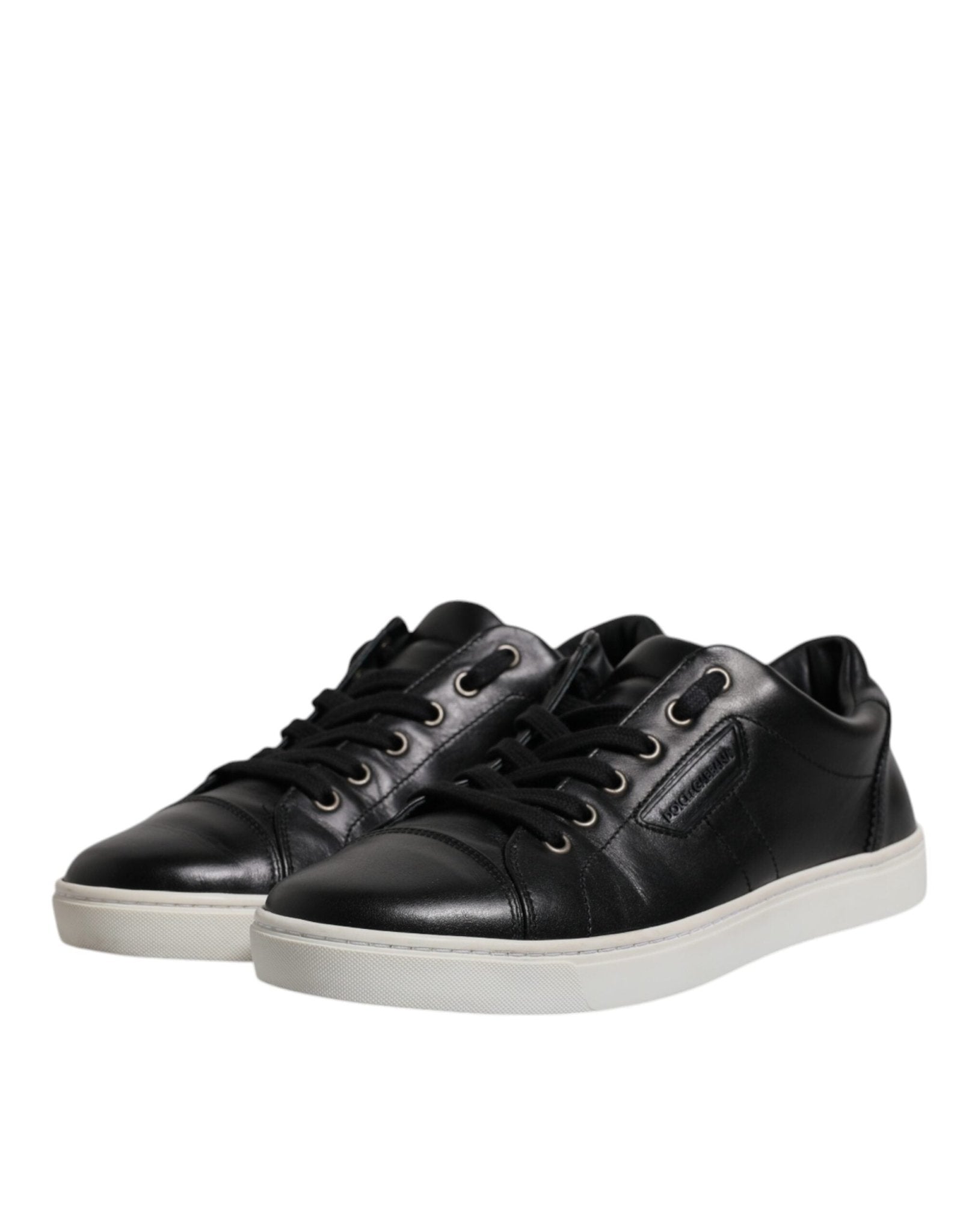 Dolce & Gabbana Black London Nappa Leather Men Sneakers Shoes - SMARTMARTNZ