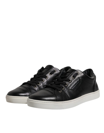 Dolce & Gabbana Black London Nappa Leather Men Sneakers Shoes - SMARTMARTNZ