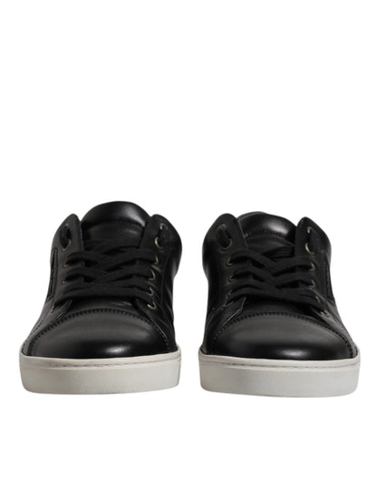 Dolce & Gabbana Black London Nappa Leather Men Sneakers Shoes - SMARTMARTNZ