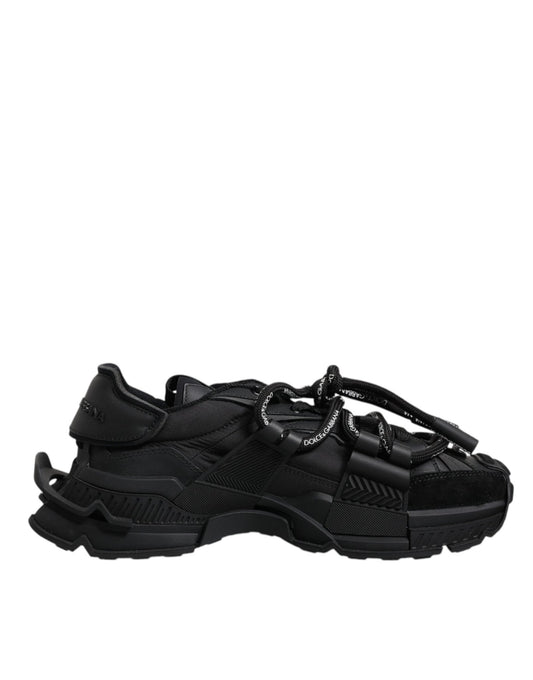 Dolce & Gabbana Black Low Top Space Lace Up Sneakers Shoes - SMARTMARTNZ