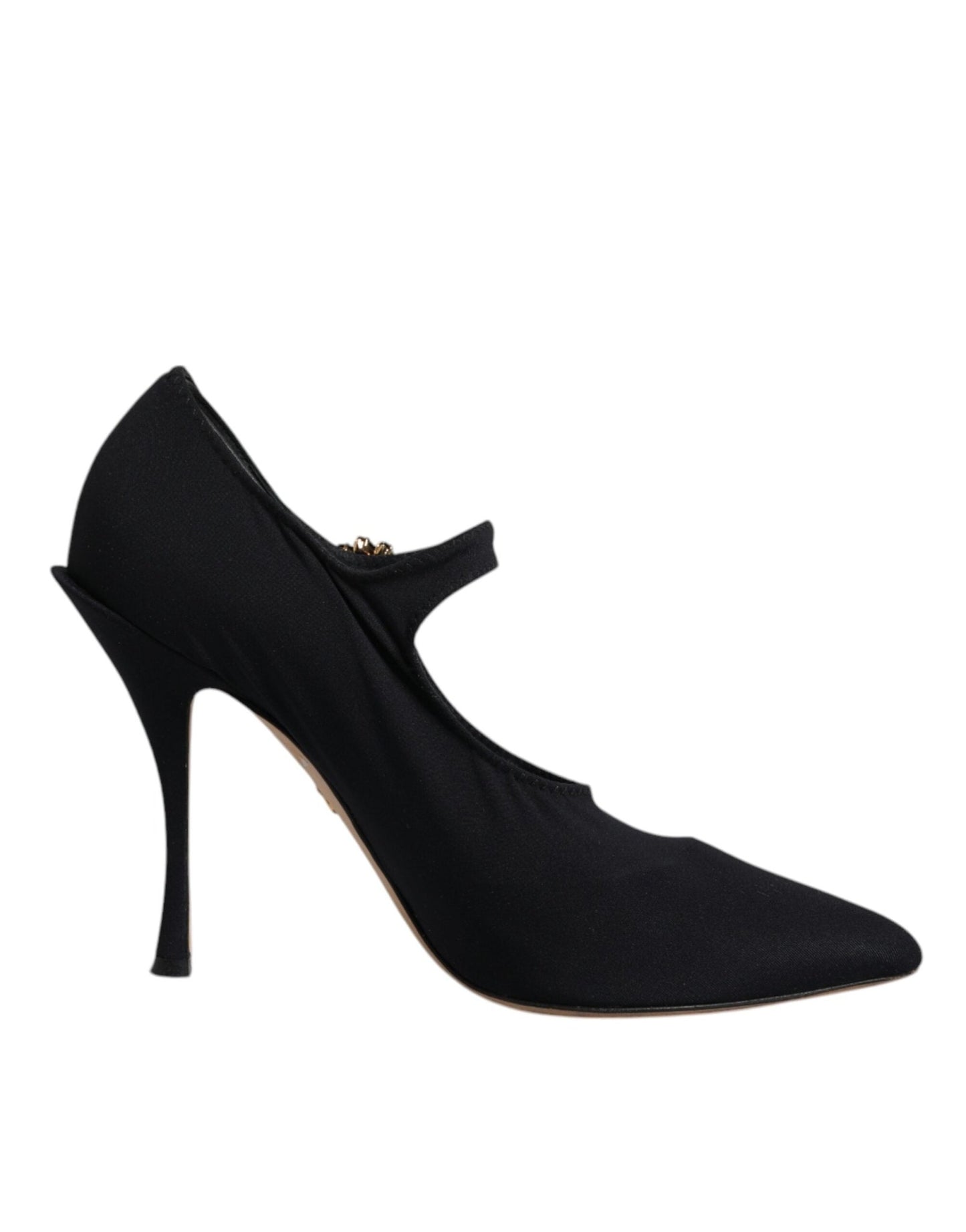 Dolce & Gabbana Black Mary Jane Stretch Crystal Pumps Shoes - SMARTMARTNZ