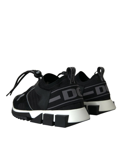 Dolce & Gabbana Black Mesh Sorrento Trekking Sneakers Shoes - SMARTMARTNZ