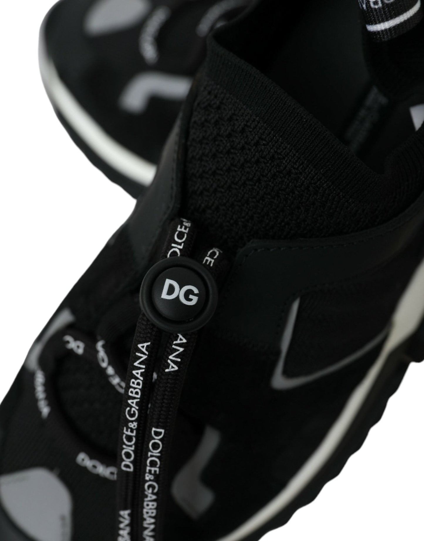 Dolce & Gabbana Black Mesh Sorrento Trekking Sneakers Shoes - SMARTMARTNZ