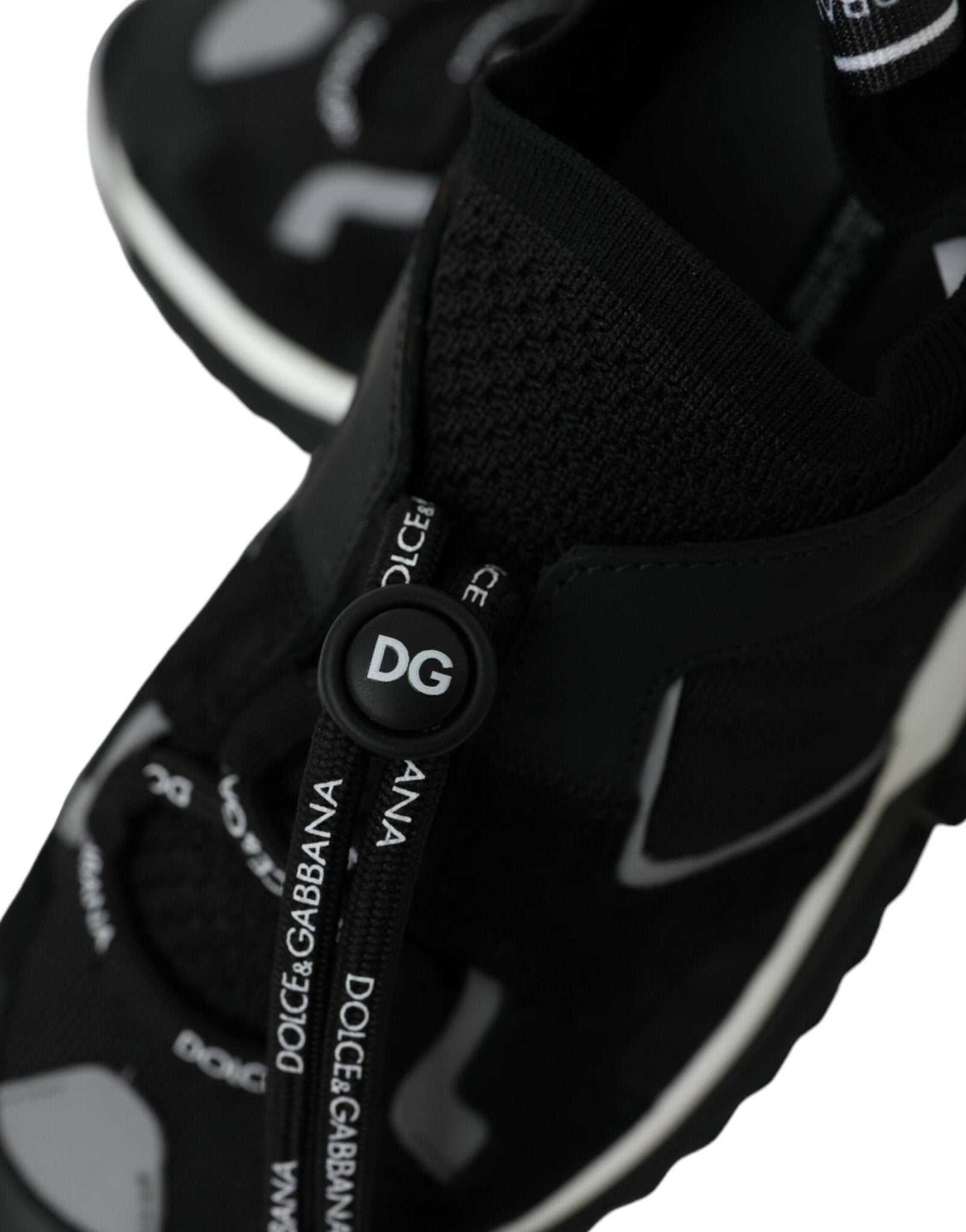 Dolce & Gabbana Black Mesh Sorrento Trekking Sneakers Shoes - SMARTMARTNZ