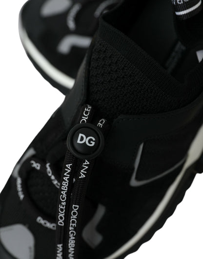 Dolce & Gabbana Black Mesh Sorrento Trekking Sneakers Shoes - SMARTMARTNZ