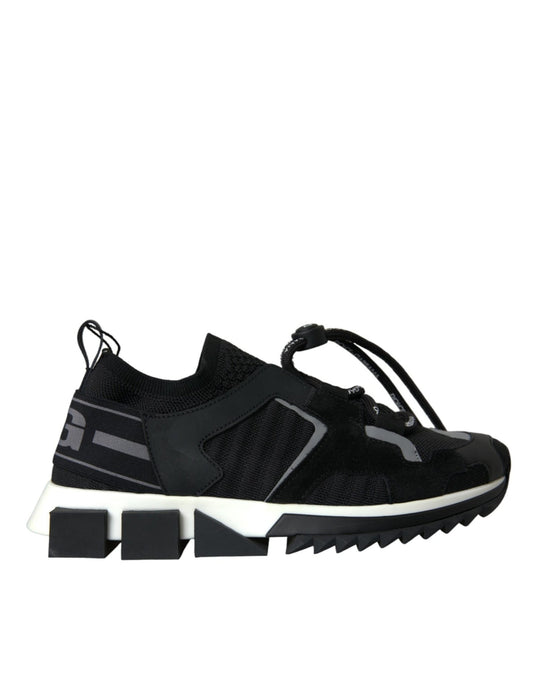 Dolce & Gabbana Black Mesh Sorrento Trekking Sneakers Shoes - SMARTMARTNZ