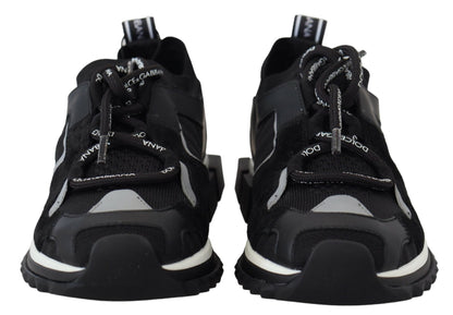 Dolce & Gabbana Black Mesh Sorrento Trekking Sneakers Shoes - SMARTMARTNZ