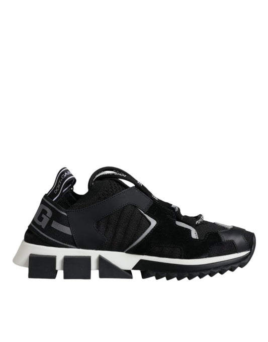 Dolce & Gabbana Black Mesh Sorrento Trekking Sneakers Shoes - SMARTMARTNZ
