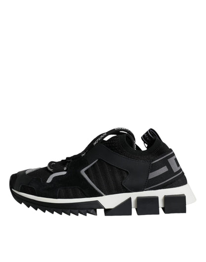 Dolce & Gabbana Black Mesh Sorrento Trekking Sneakers Shoes - SMARTMARTNZ