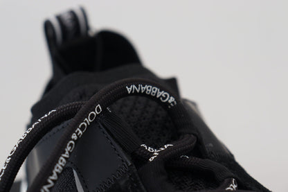 Dolce & Gabbana Black Mesh Sorrento Trekking Sneakers Shoes - SMARTMARTNZ