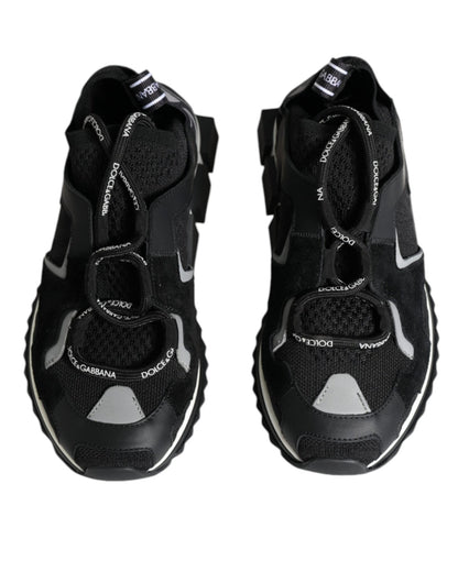 Dolce & Gabbana Black Mesh Sorrento Trekking Sneakers Shoes - SMARTMARTNZ