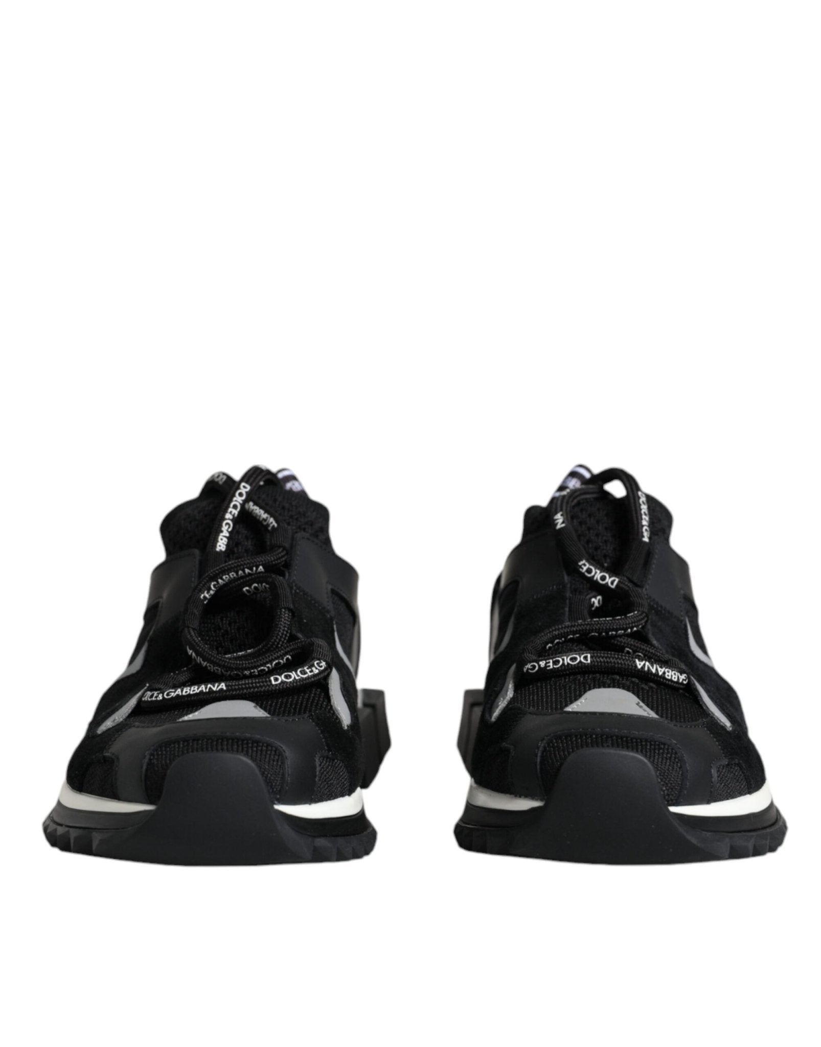 Dolce & Gabbana Black Mesh Sorrento Trekking Sneakers Shoes - SMARTMARTNZ