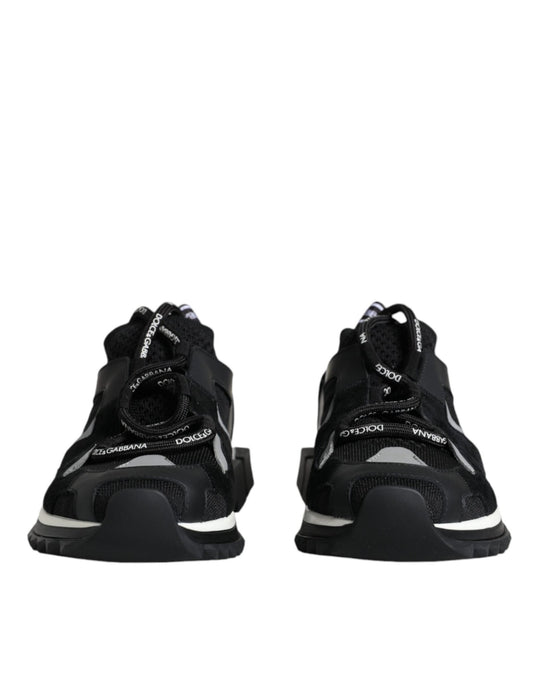 Dolce & Gabbana Black Mesh Sorrento Trekking Sneakers Shoes - SMARTMARTNZ