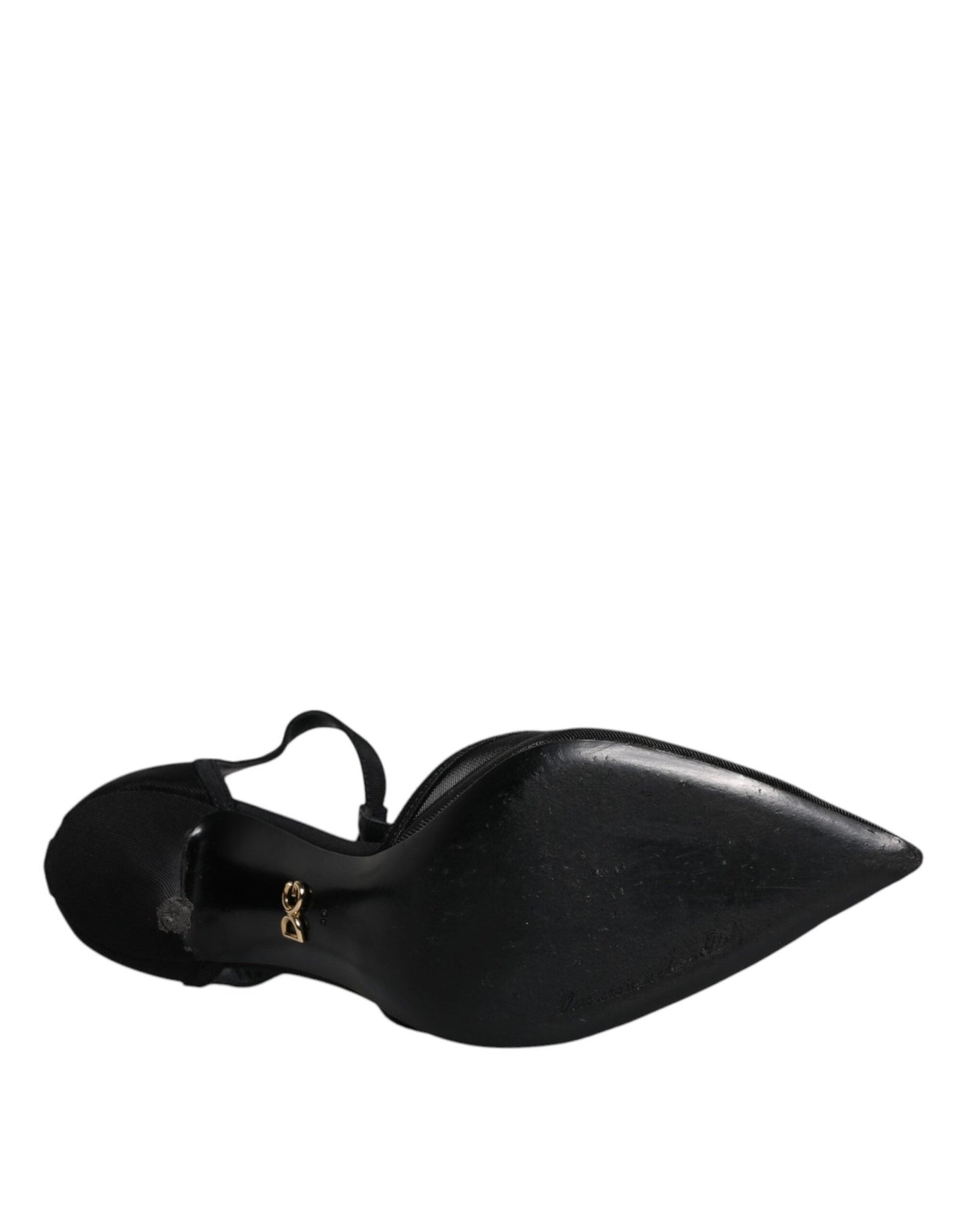 Dolce & Gabbana Black Mesh T - strap Stiletto High Heels Shoes - SMARTMARTNZ