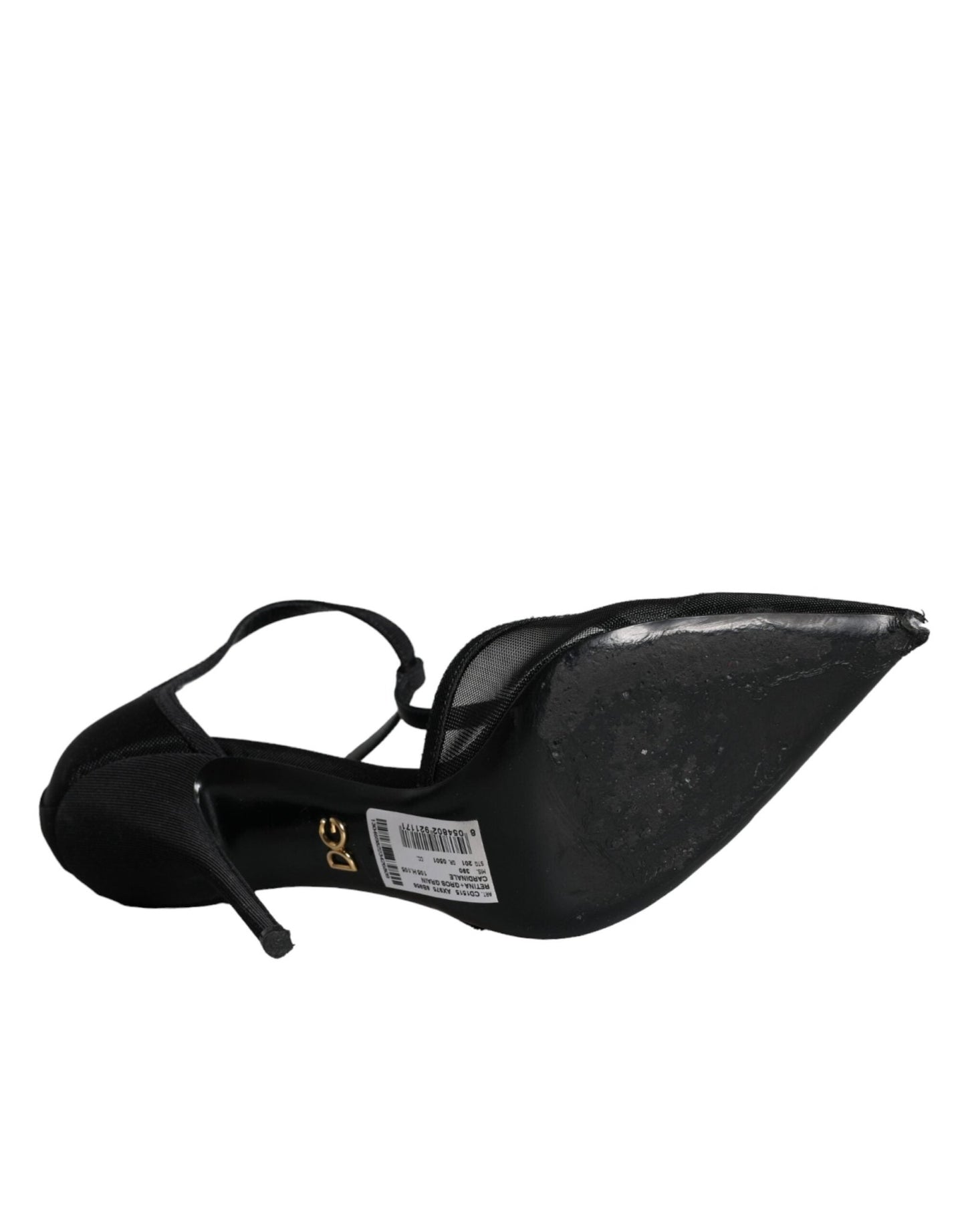 Dolce & Gabbana Black Mesh T - strap Stiletto High Heels Shoes - SMARTMARTNZ
