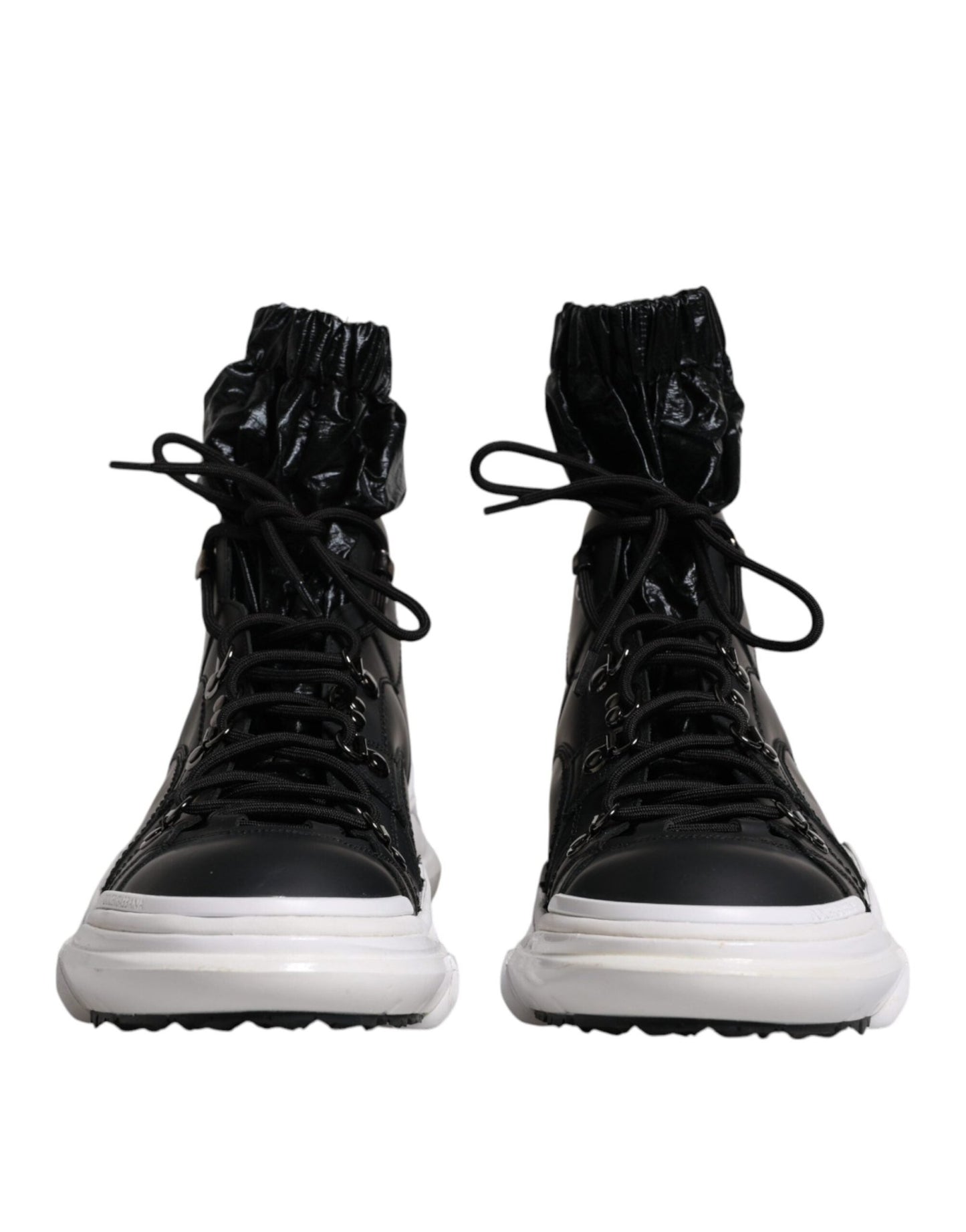 Dolce & Gabbana Black Nylon Galileo High Top Sneakers Shoes - SMARTMARTNZ