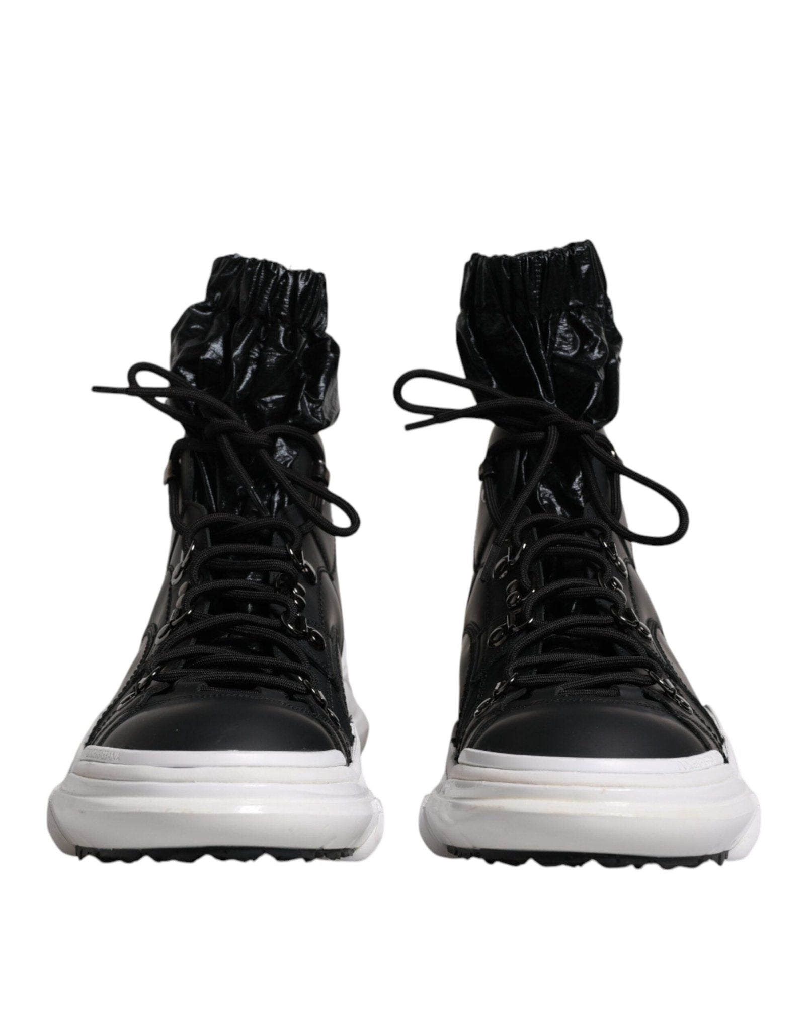 Dolce & Gabbana Black Nylon Galileo High Top Sneakers Shoes - SMARTMARTNZ