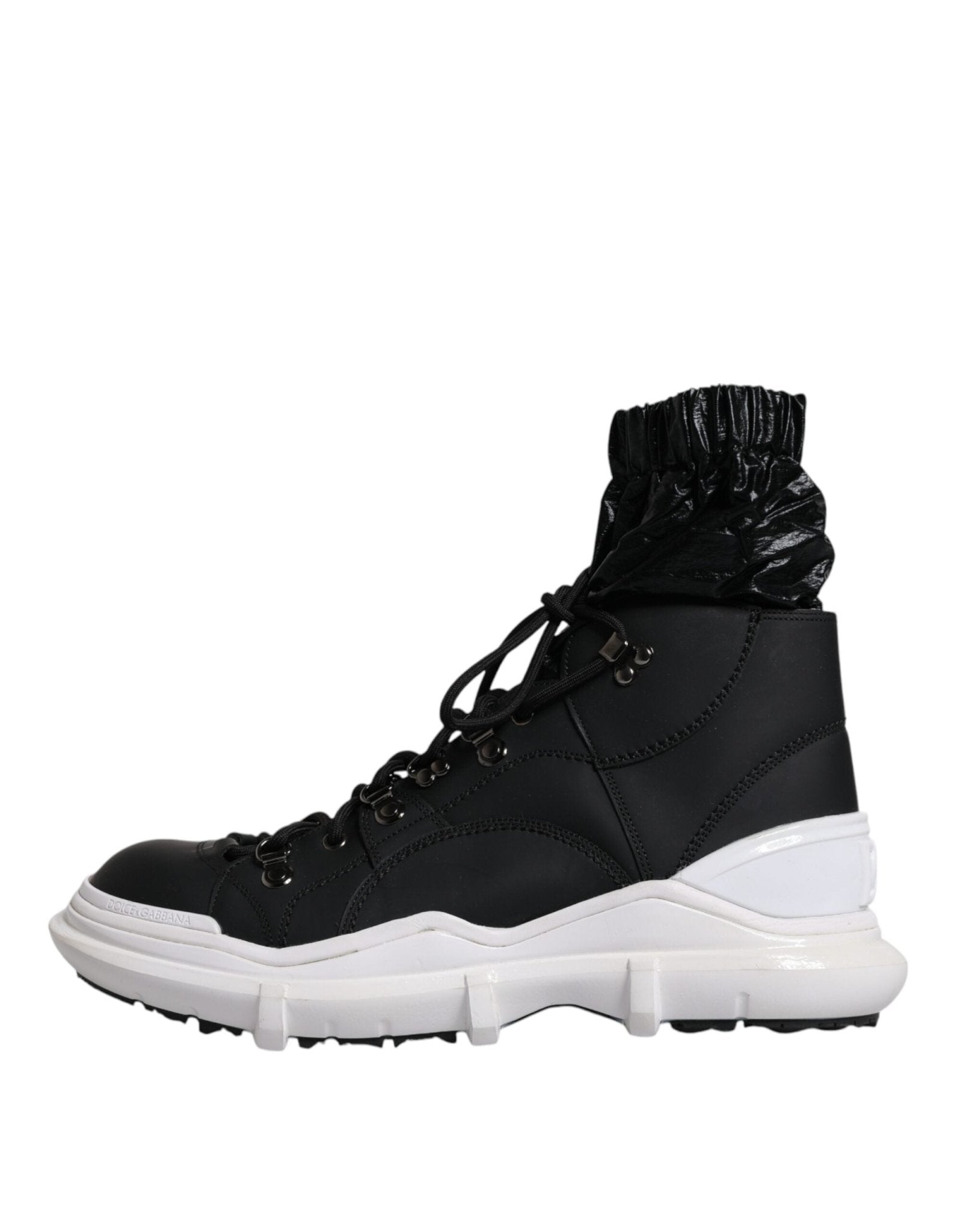 Dolce & Gabbana Black Nylon Galileo High Top Sneakers Shoes - SMARTMARTNZ