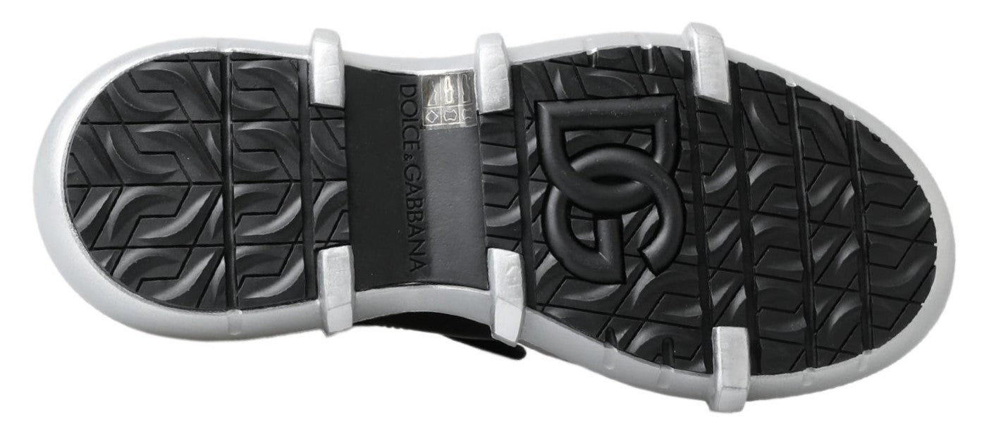 Dolce & Gabbana Black Nylon Galileo High Top Sneakers Shoes - SMARTMARTNZ